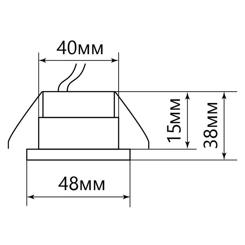 Встраиваемые светодиодные светильники Светильник встраиваемый светодиодный мебельный Feron LN003 3W 4000К белый 28771 