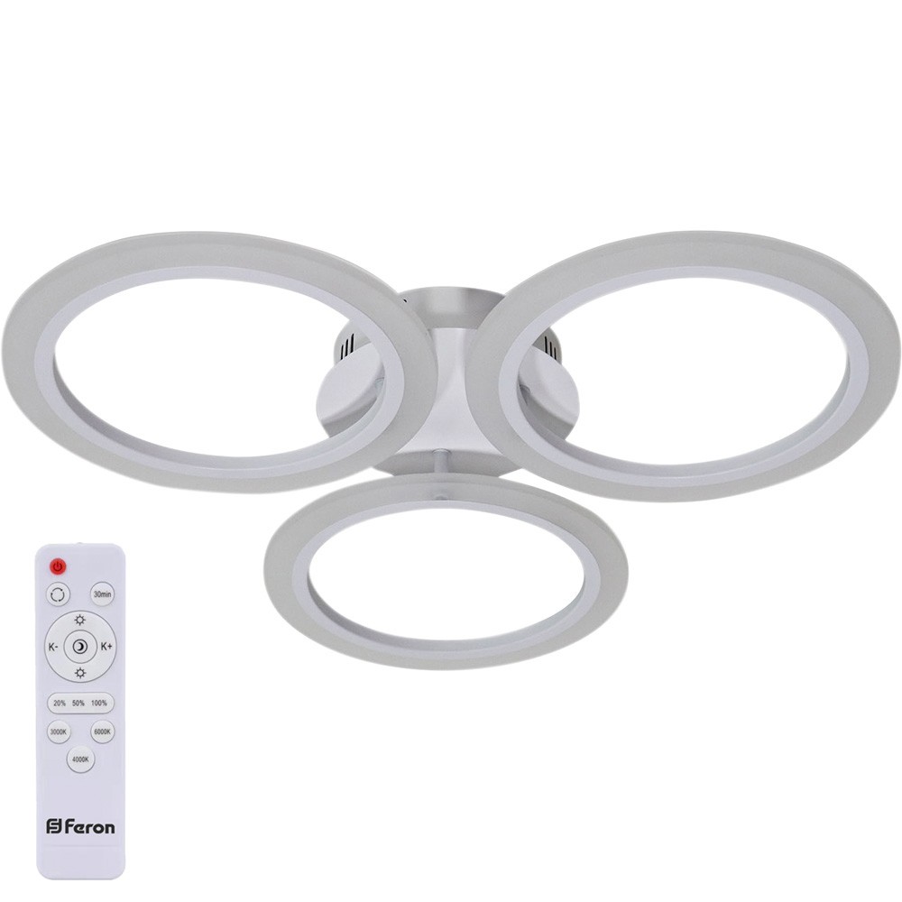 Управляемые светодиодные светильники и люстры Светодиодный управляемый светильник накладной Feron AL5930 72W 3000К-6500K 41671 
