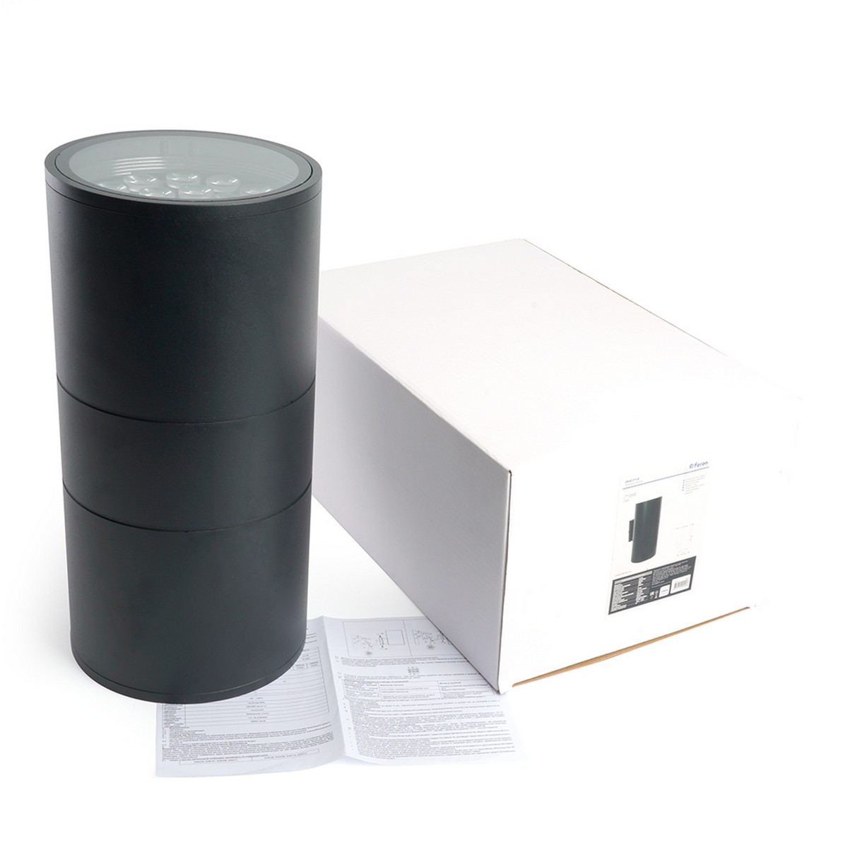 Уличные настенные светильники Светильник уличный светодиодный Feron DH0712 2*18W 3000Lm 2700K черный 48358 