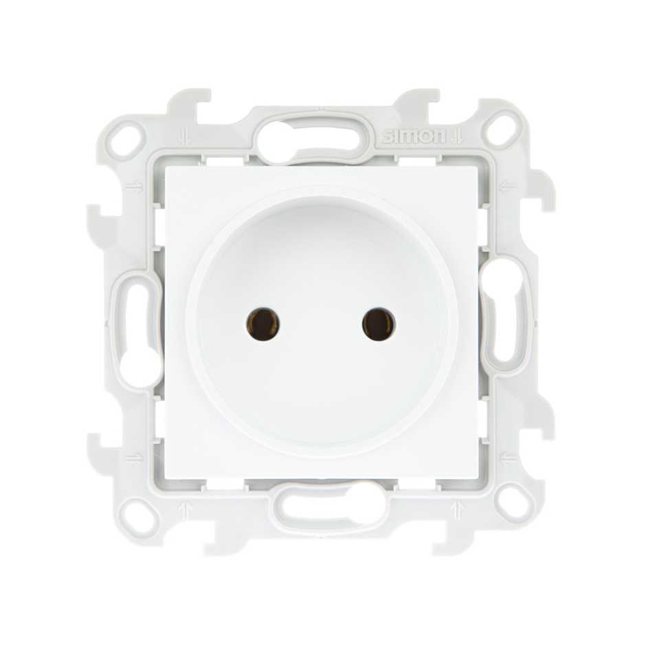 Розетки и выключатели Simon 24 Белые Розетка Simon 24 Белая 2К без защитных шторок 2450442-030