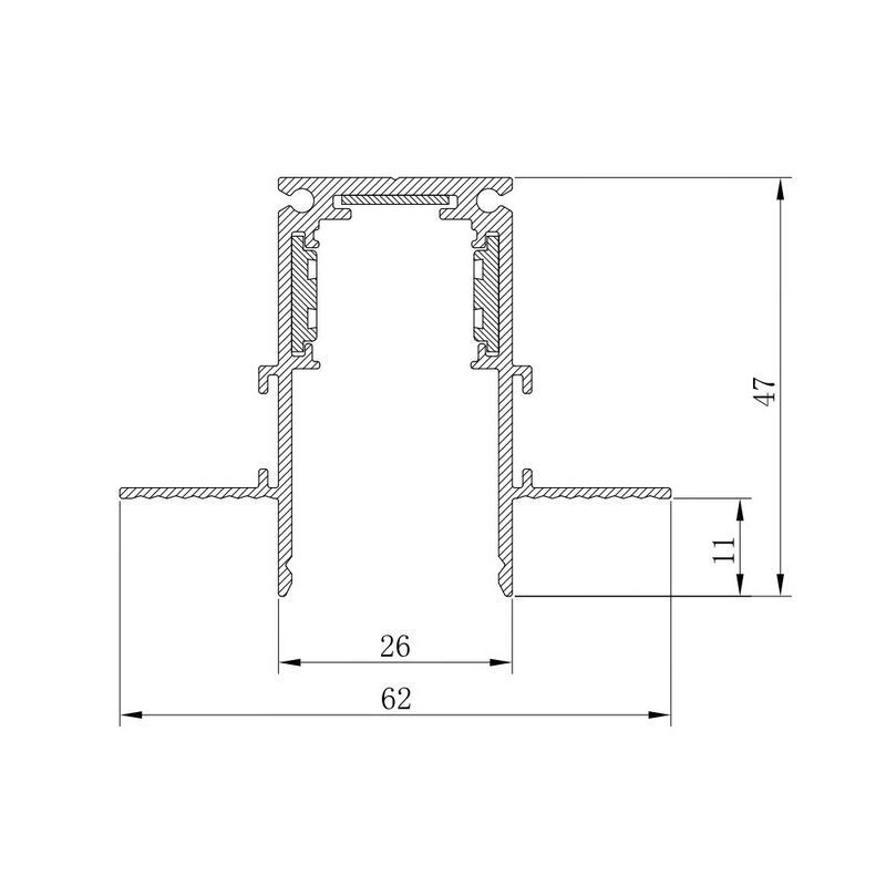 Трековые светодиодные светильники Шинопровод Feron для магнитных трековых  светильников черный 2м CABM1001 встраиваемый 41965 