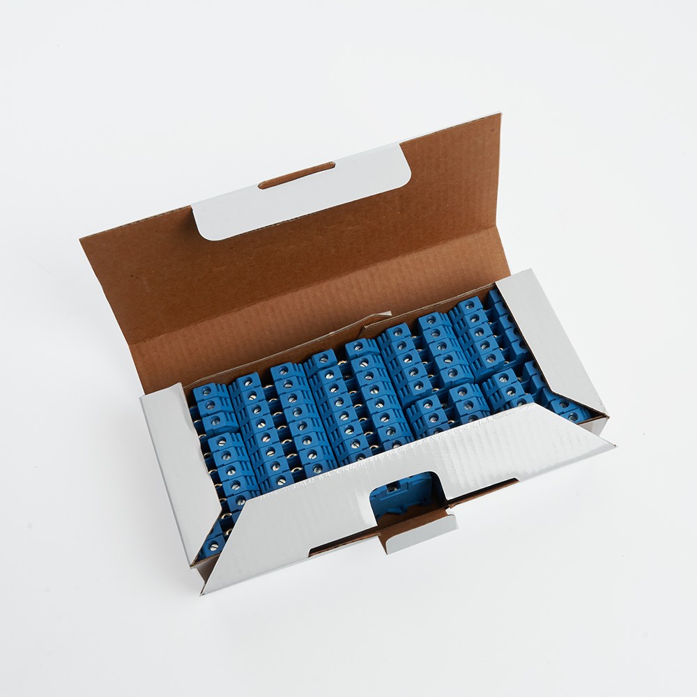 Комплектующие для щитов Зажим наборный изолированный (винтовой) ЗНИ - 6,0 (JXB 6), синий, STEKKER, LD551-2-60 39360 