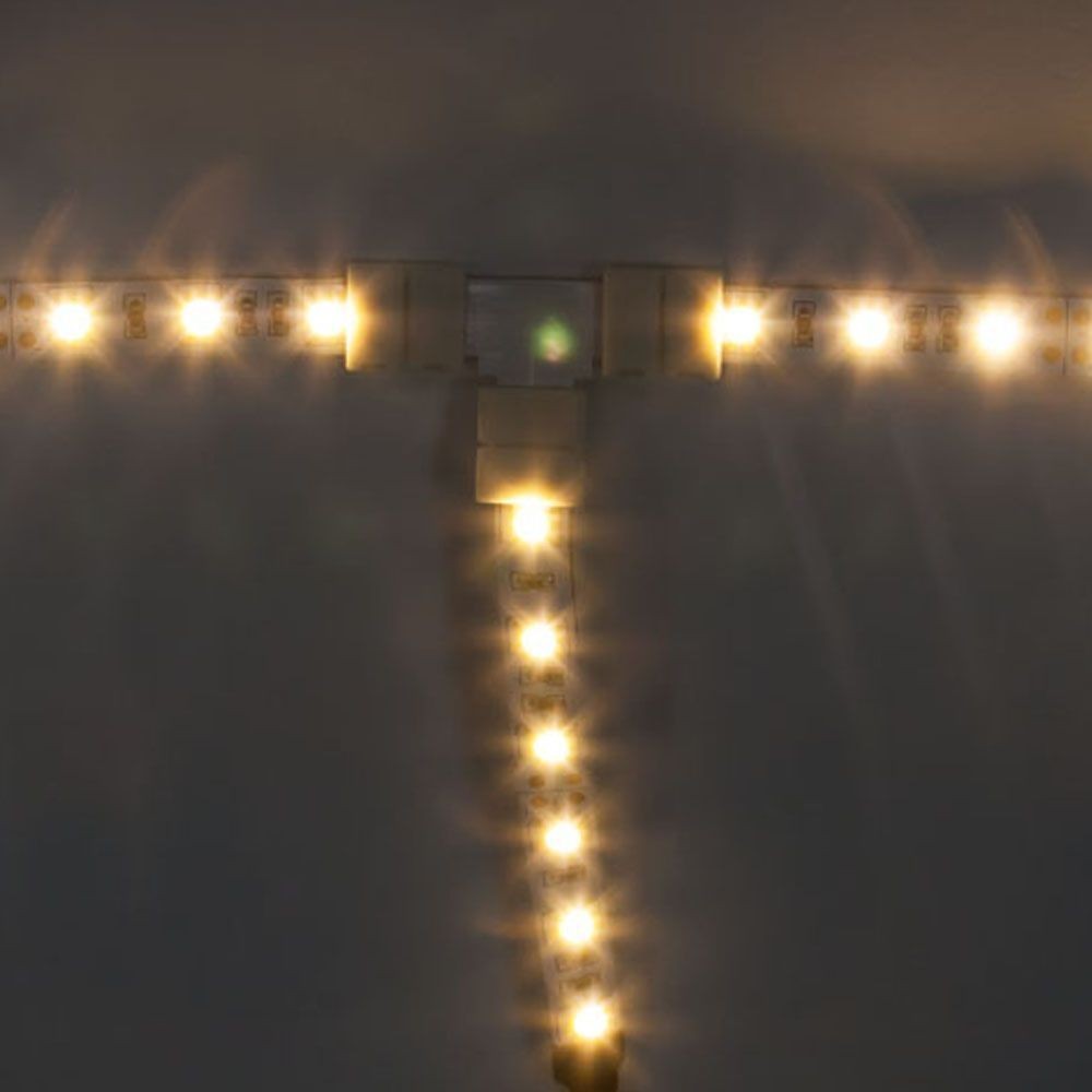 Коннекторы-соединители для светодиодной ленты Комплект Т коннекторов  с соединителем для светодиодной ленты RGB (5050/10мм), LD189 