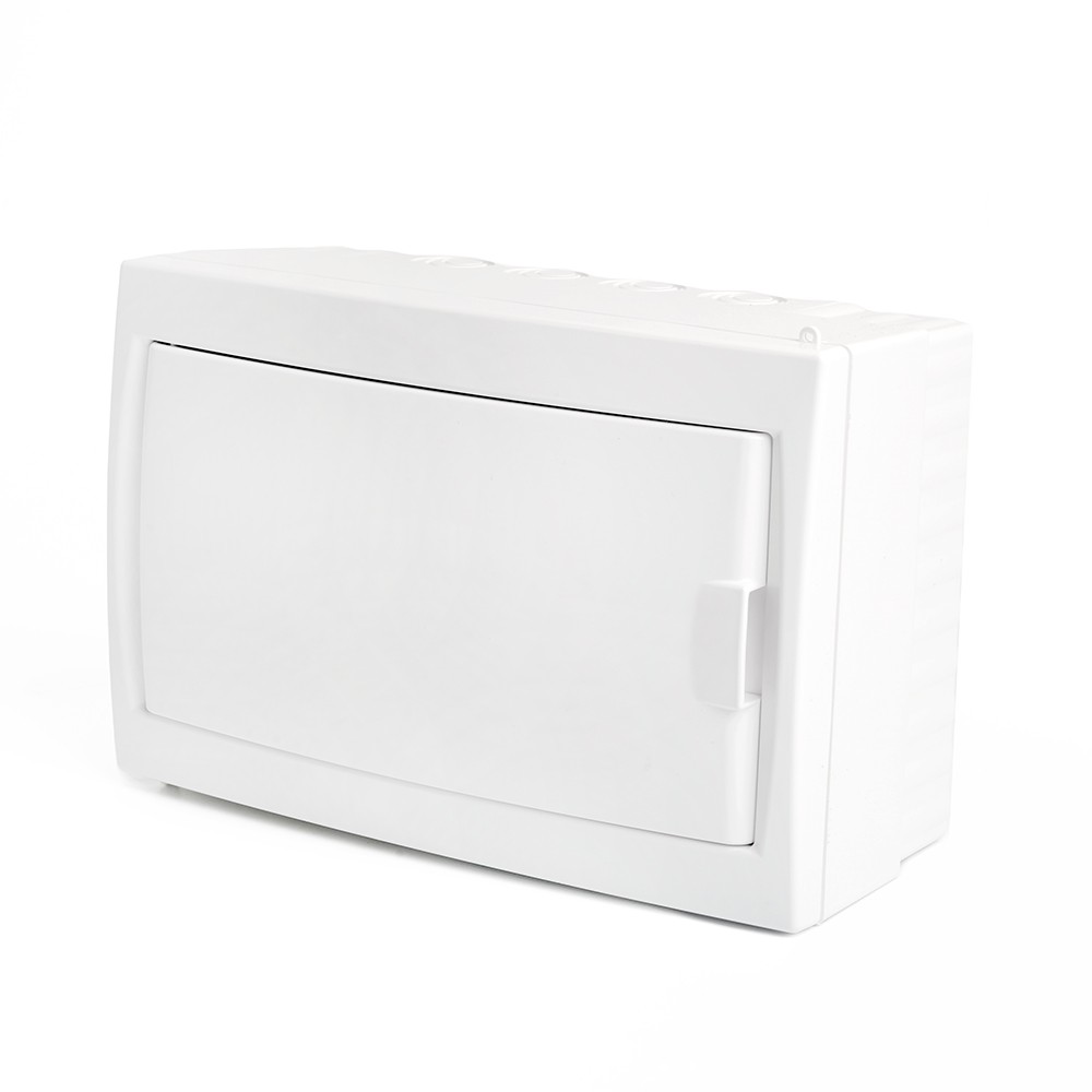 Пластиковые боксы и щиты Stekker Бокс настенный STEKKER EBX50-3/08-20 8 модулей белый пластик серия Standart 49643