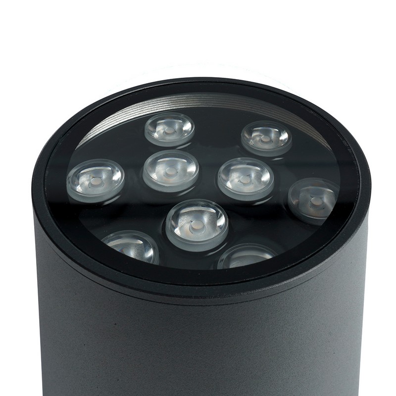 Уличные настенные светильники Светильник уличный светодиодный Feron DH0709 9W 850Lm 2700K черный 48352 